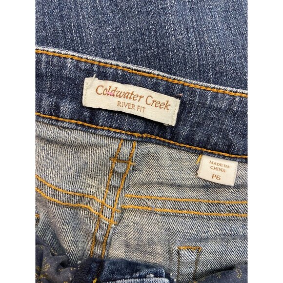 Coldwater Creek Relaxed Jeans P6 Bootcut Medium Wash Stretch Denim Classic - Picture 6 of 7